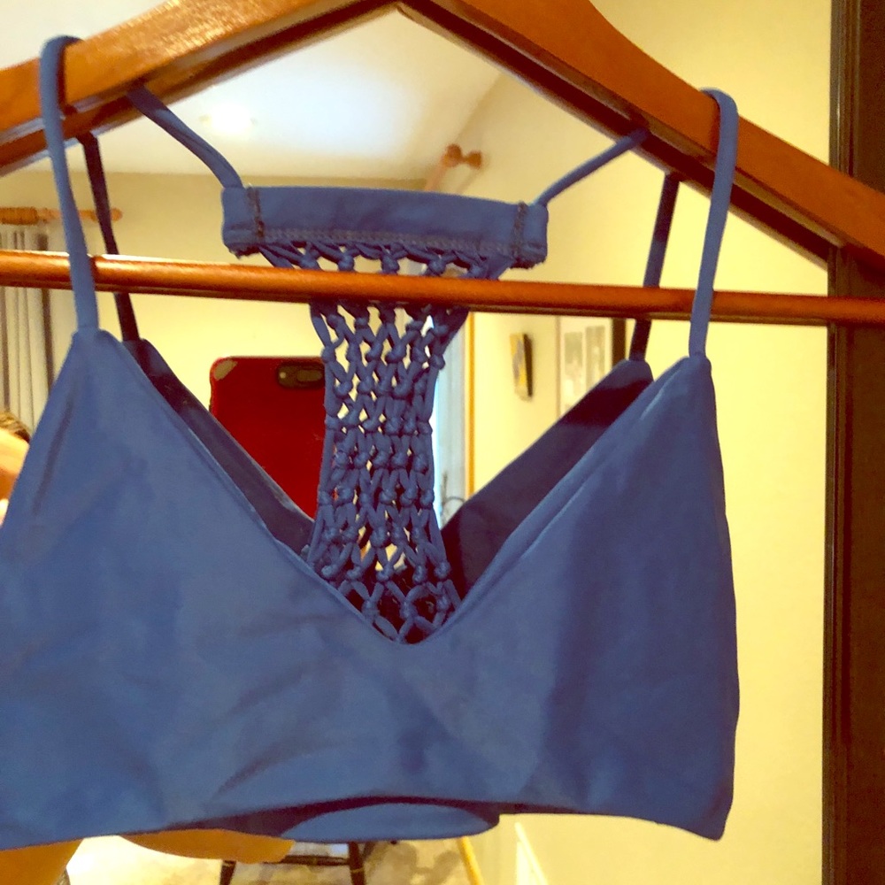 MIKOH Bikini Top Blue Size Small